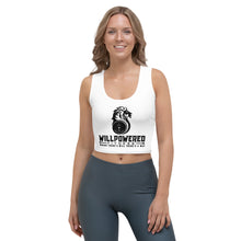 Load image into Gallery viewer, White/Black logo Crop Top