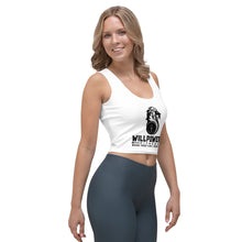Load image into Gallery viewer, White/Black logo Crop Top
